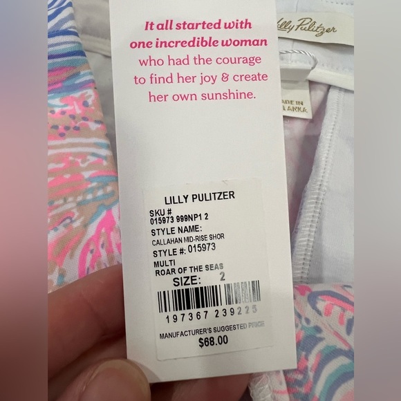Lilly Pulitzer Callahan Shorts - size 2 - NWT - multi roar of seas print - Picture 4 of 7